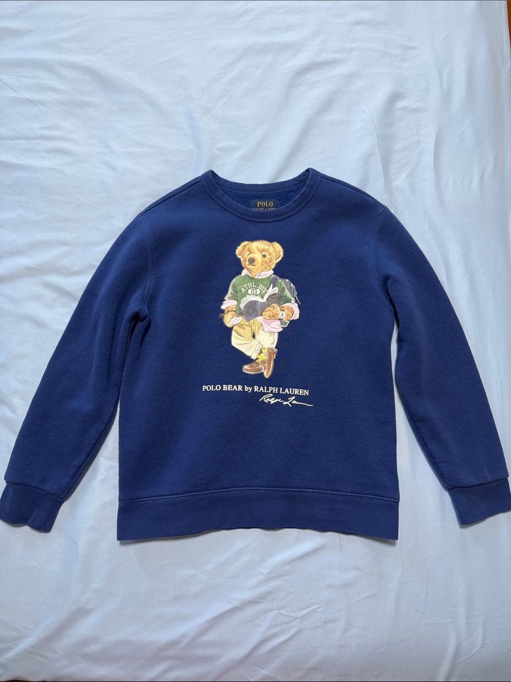 Ralph Lauren Navy Sweatshirt with Polo Bear Patch